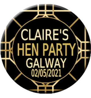 1920's Flapper Theme Personalised Badge