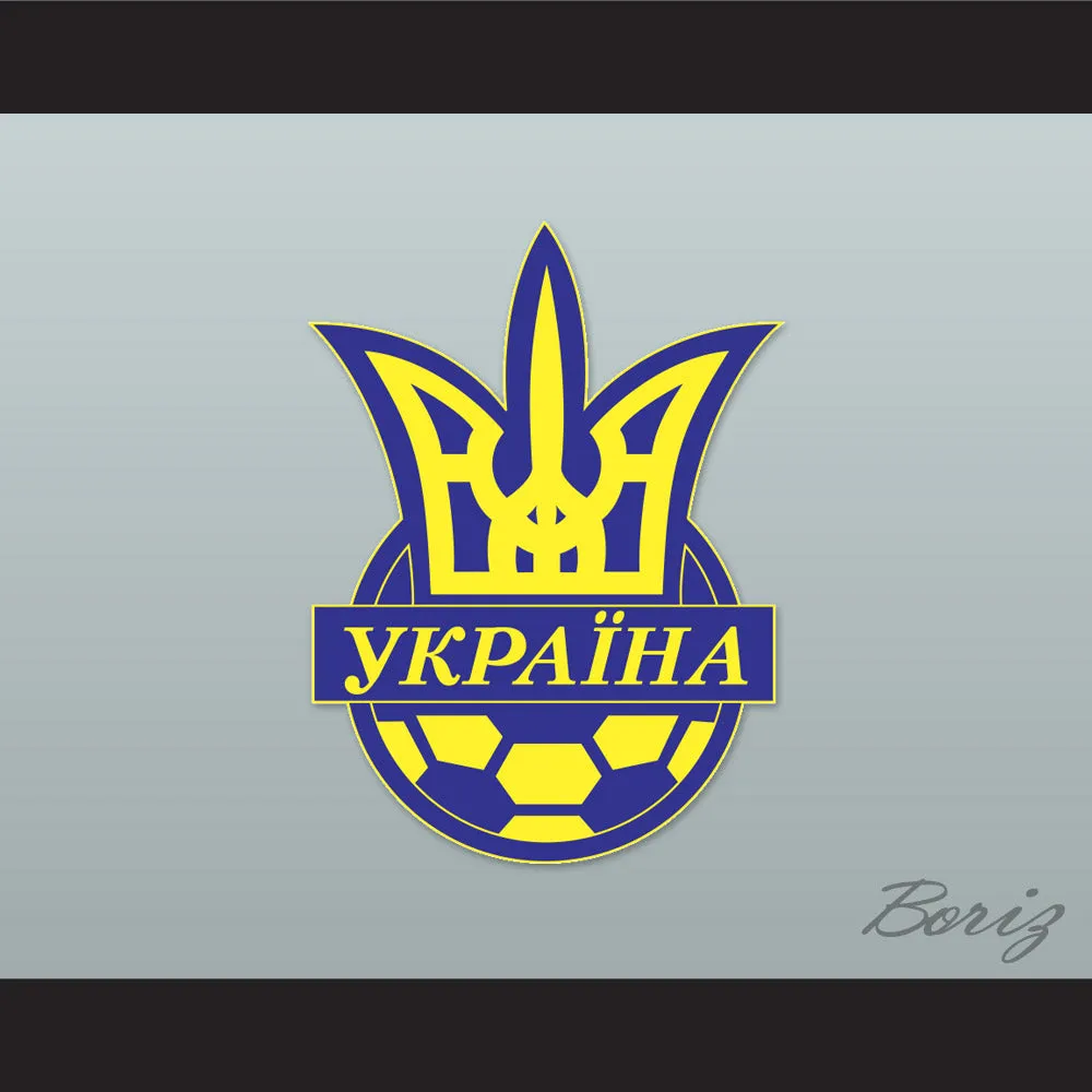 2004-2005 Style Ruslan Rotan 8 Ukraine National Team Away Blue Soccer Jersey