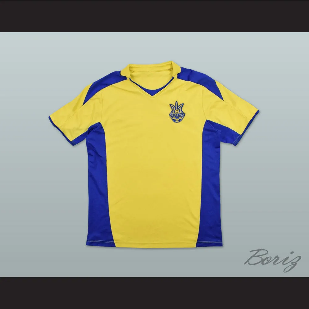 2008-2009 Style Ukraine National Team Home Yellow Soccer Jersey