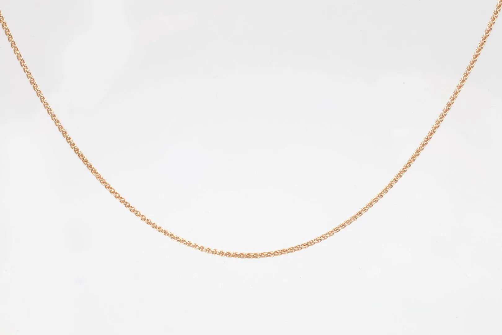 20" 14k Rose Gold Wheat Chain (3.24g.)