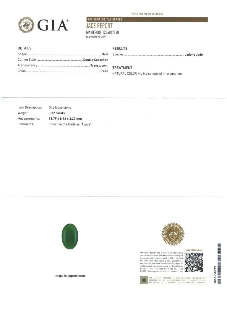 3.32 Carat Imperial Jadeite and Diamond Halo Engagement Ring in 18k White Gold