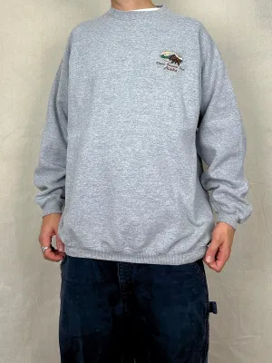 90's Denali National Park Alaska USA Made Embroidered Vintage Sweatshirt Size XL-2XL
