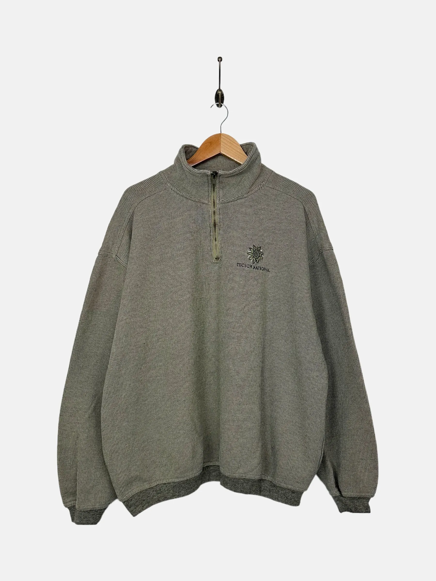 90's Tucson National Embroidered Vintage Quarterzip Sweatshirt Size L-XL