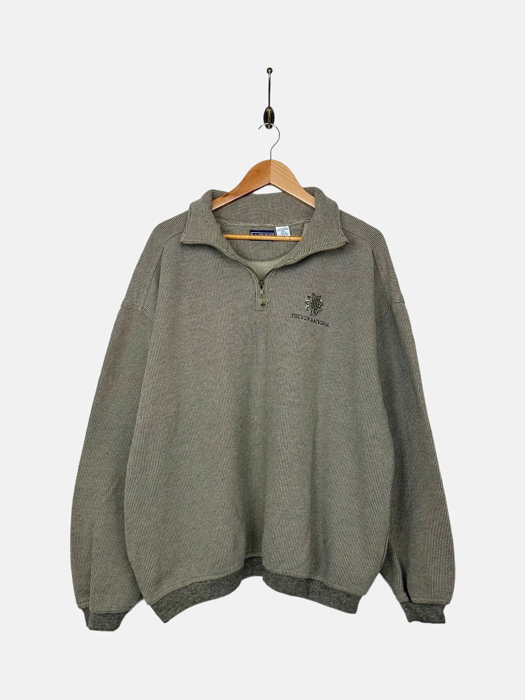 90's Tucson National Embroidered Vintage Quarterzip Sweatshirt Size L-XL