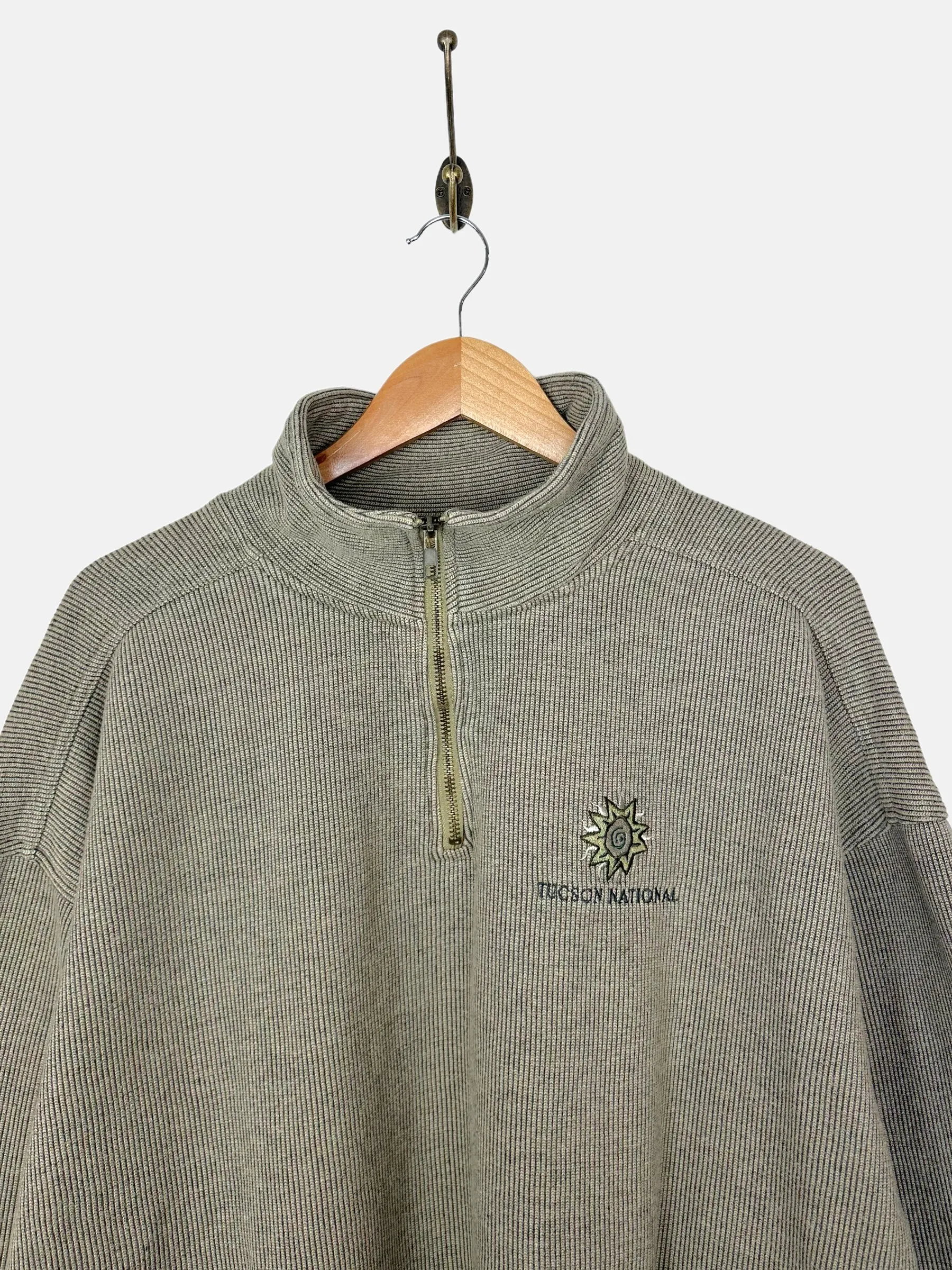 90's Tucson National Embroidered Vintage Quarterzip Sweatshirt Size L-XL