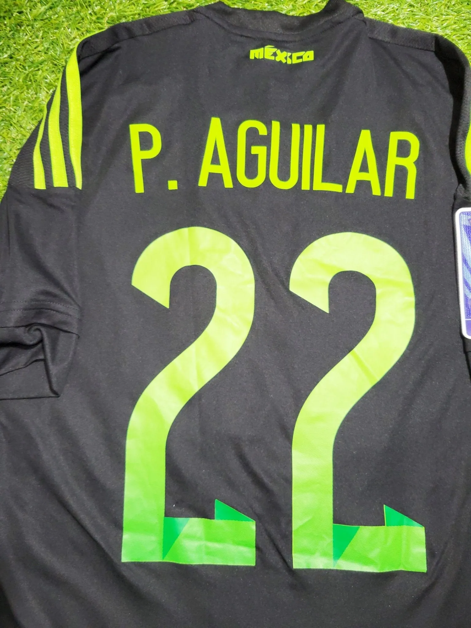 Aguilar Mexico 2015 GOLD CUP MATCH WORN Soccer Jersey Shirt M SKU# M35999