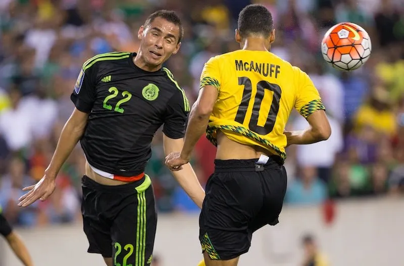 Aguilar Mexico 2015 GOLD CUP MATCH WORN Soccer Jersey Shirt M SKU# M35999