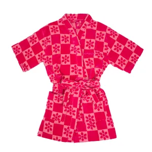 Bambury Daisy Check Robe - Pink