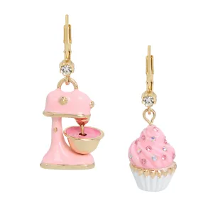 Betsey Johnson Betseys Best Cupcake Mismatch Drop Earrings