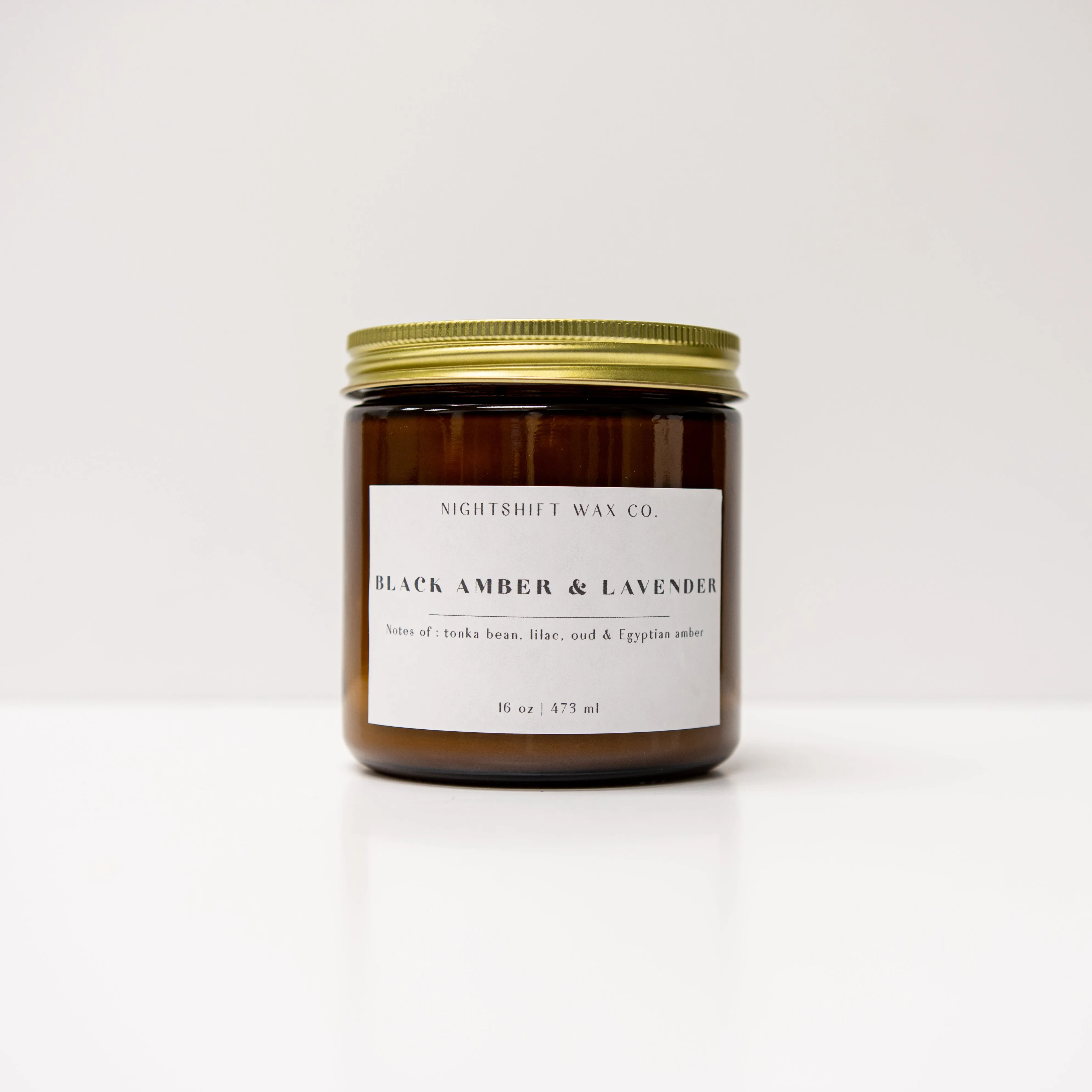 Black Amber & Lavender Soy Candle