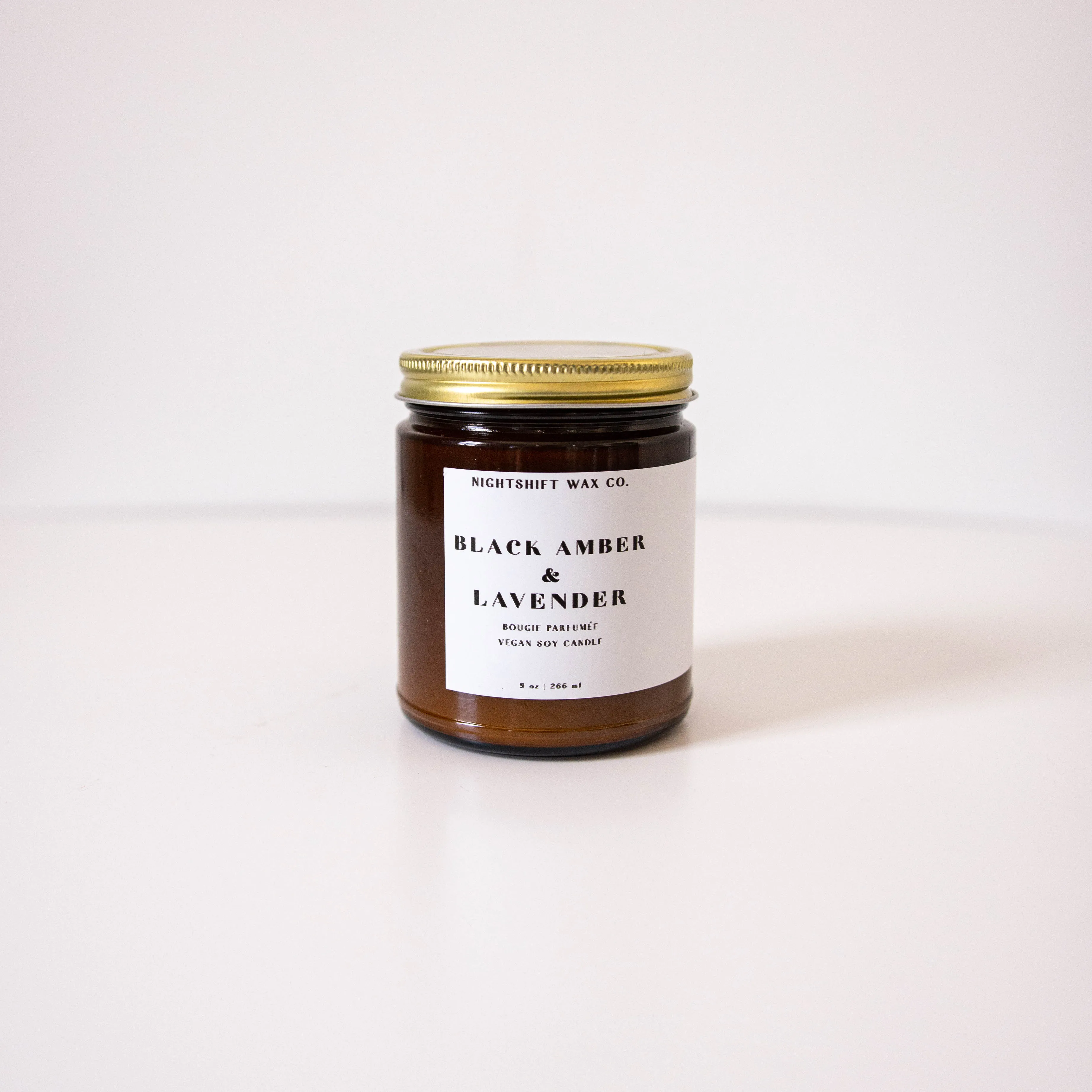 Black Amber & Lavender Soy Candle