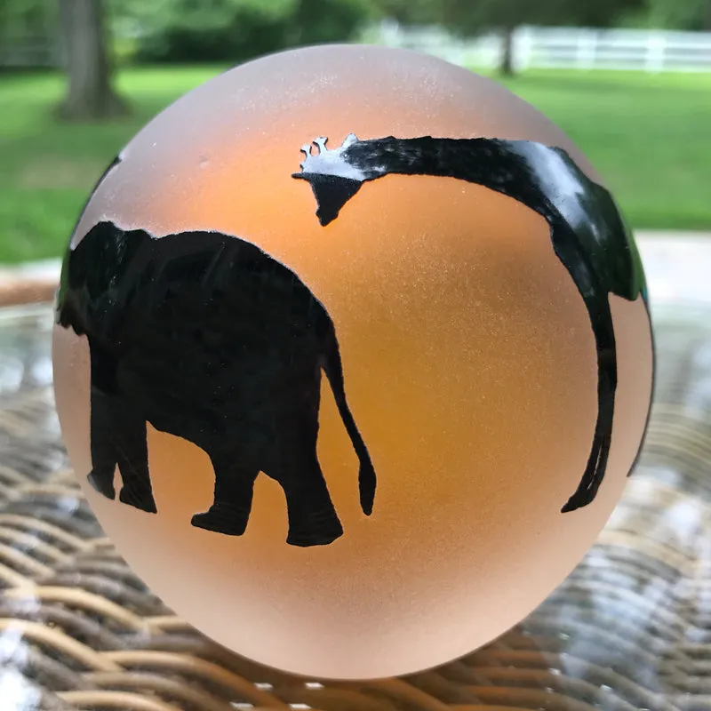 Black Amber Safari Paperweight