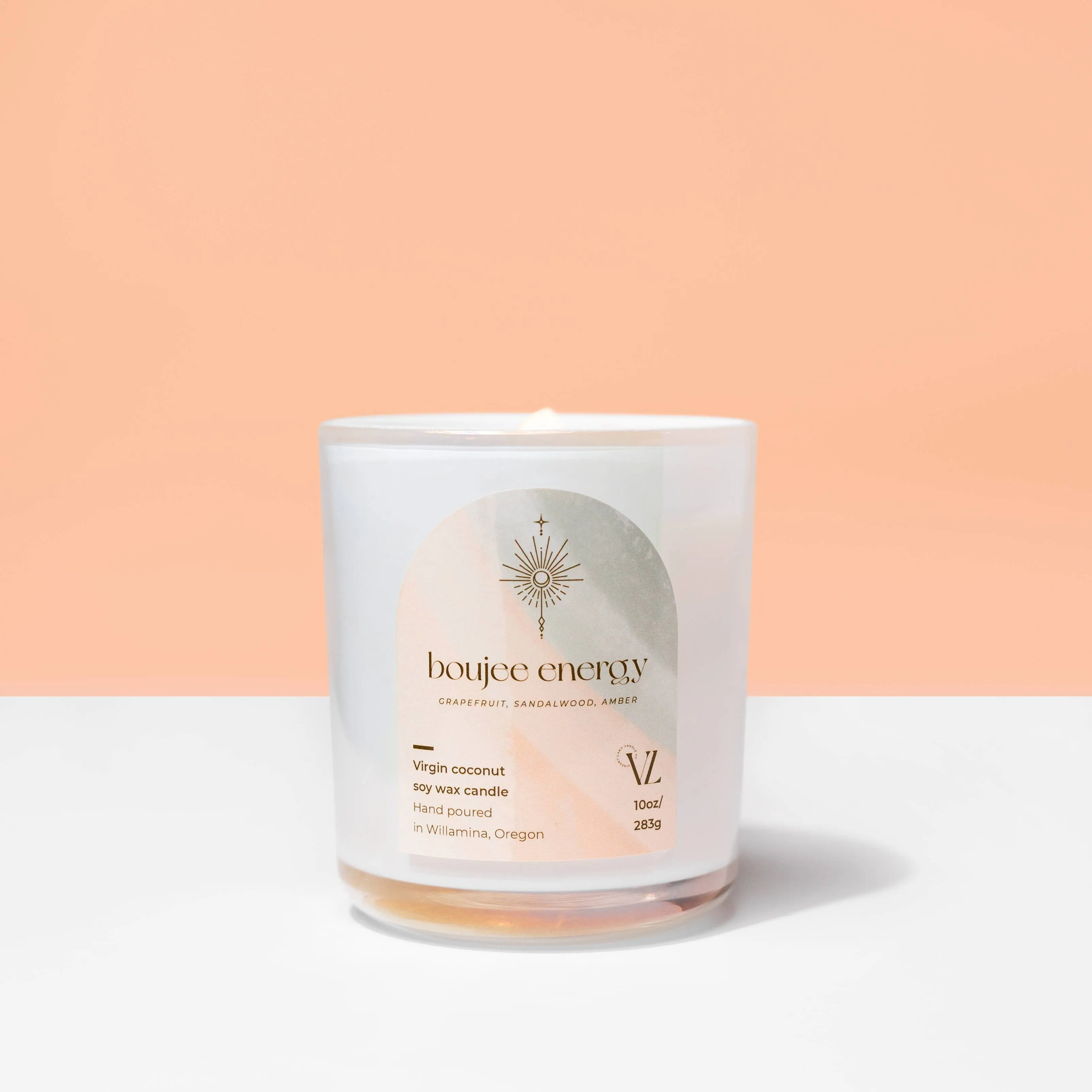 Boujee Energy | 10oz coconut soy wax iridescent candle