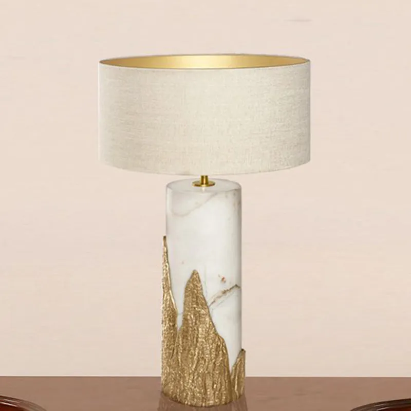 Brass Amber Table Lamp