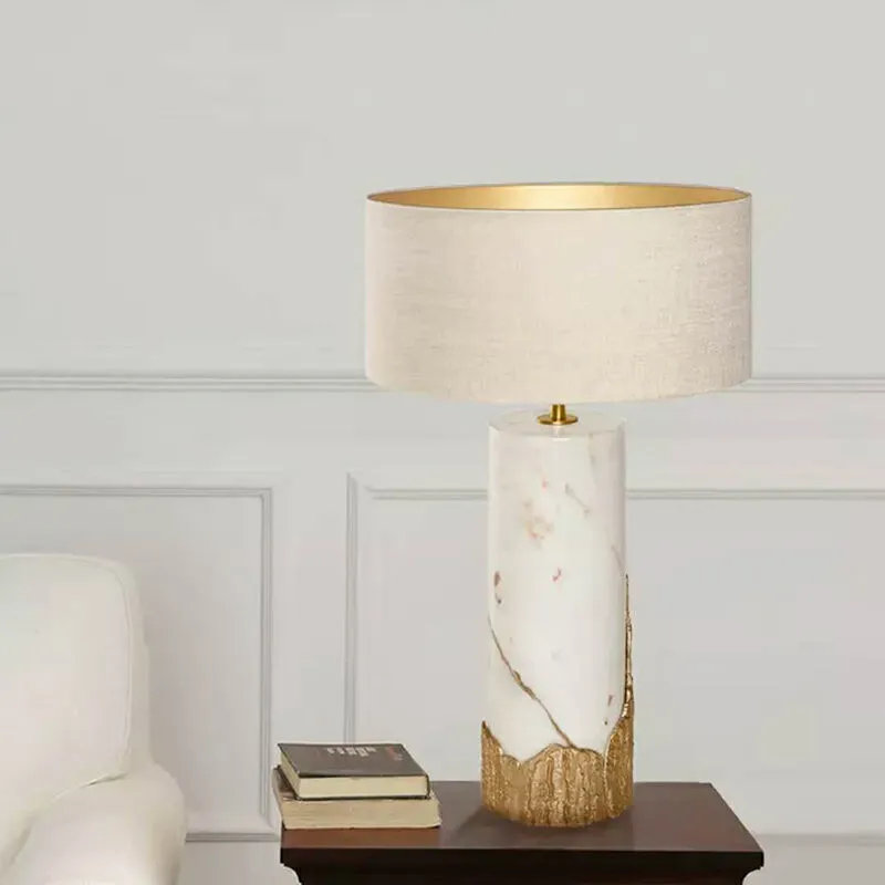 Brass Amber Table Lamp