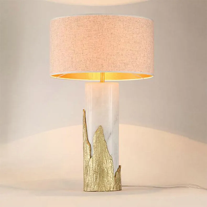 Brass Amber Table Lamp