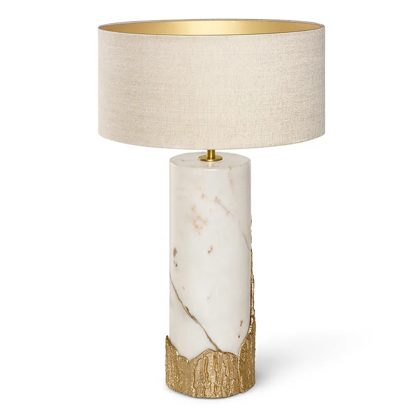 Brass Amber Table Lamp