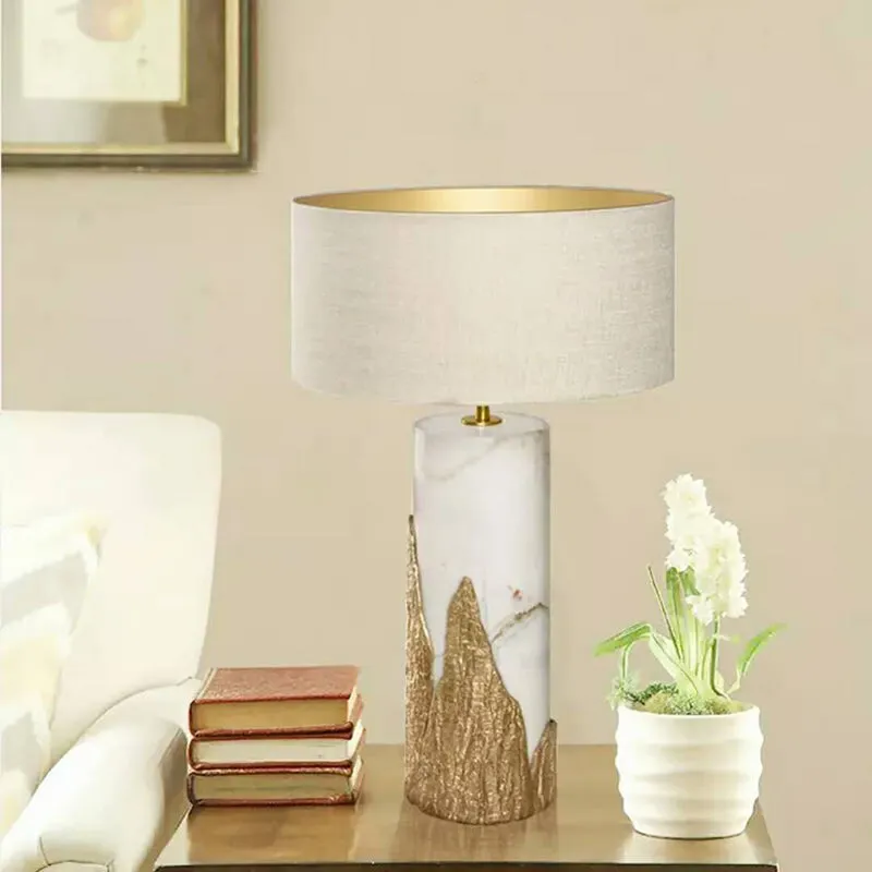 Brass Amber Table Lamp