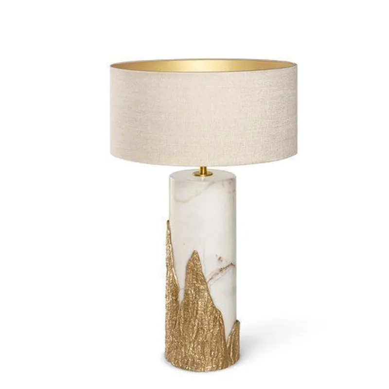 Brass Amber Table Lamp