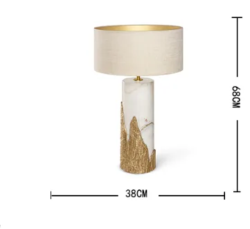 Brass Amber Table Lamp
