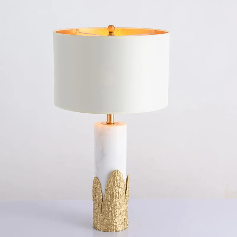Brass Amber Table Lamp
