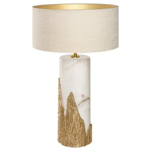 Brass Amber Table Lamp