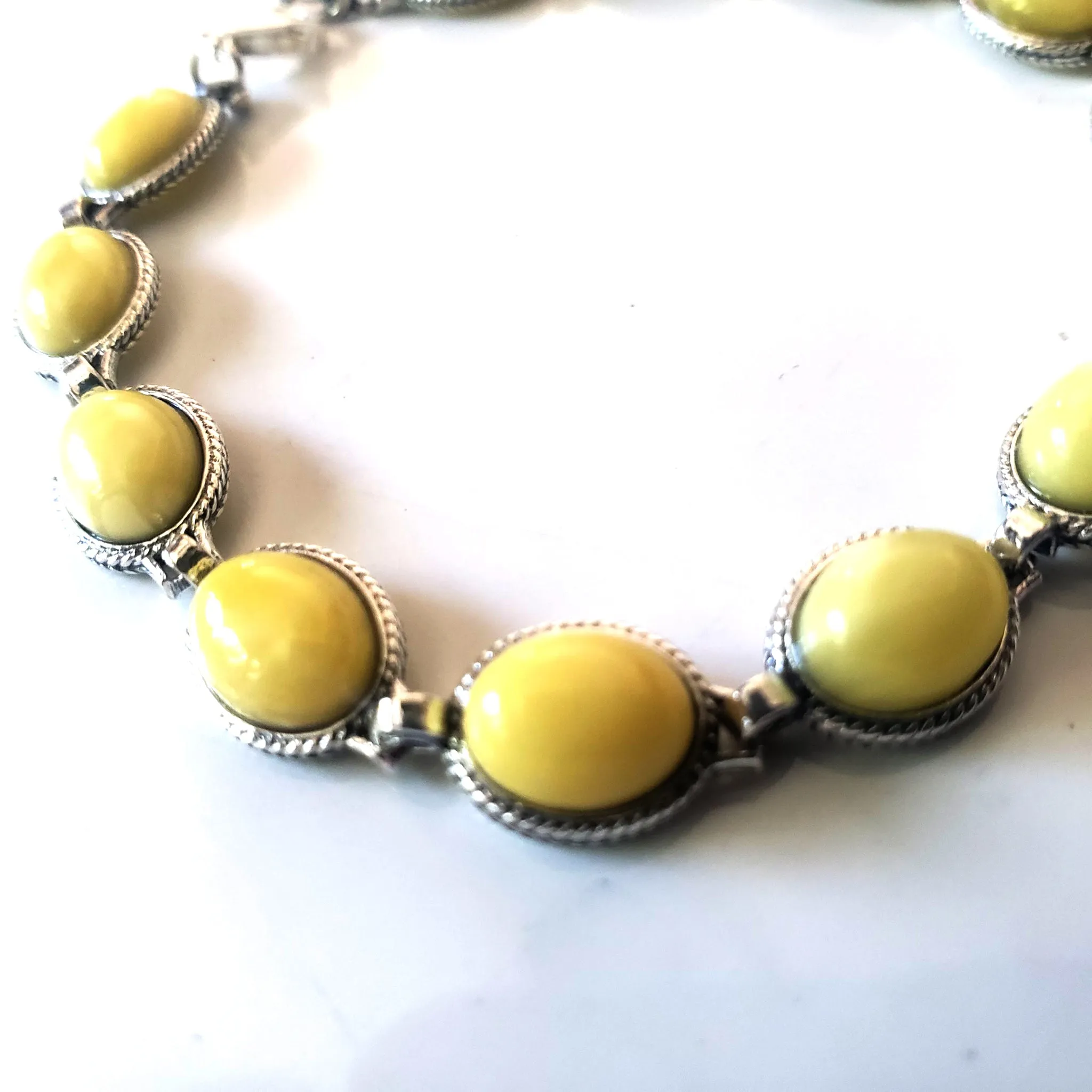 Butterscotch Oval Amber Beads Silver Bracelet