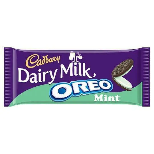 cadbury dairy milk oreo mint flavour 120g