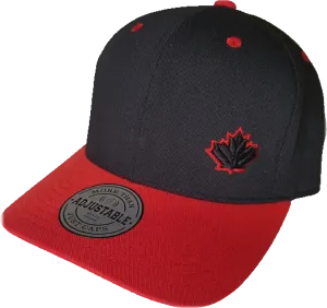 Canada Leaf Adjustable Cap Black and Red