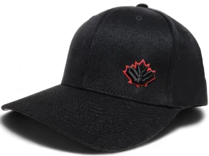Canada Leaf Black Red Cap