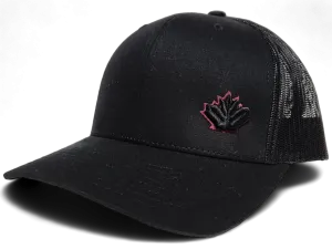 Canada Trucker Cap Black Maroon