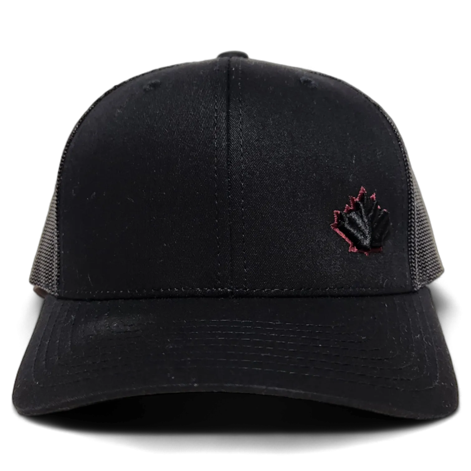 Canada Trucker Cap Black Maroon