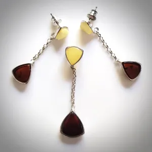 Cherry with Butterscotch Amber Elegant Jewelry Set