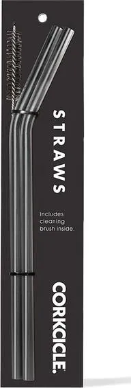 Corkcicle Stainless Steel Tumbler Straw 2pk