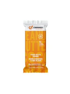 Cranked Energy Fresh Protein Bar Peanut Butter Coconut 70 Grams