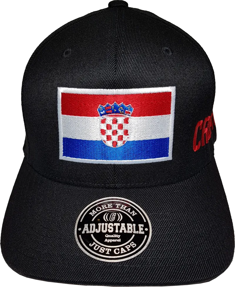 Croatia Big Flag Cap Adjustable Black