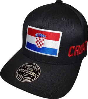Croatia Big Flag Cap Adjustable Black
