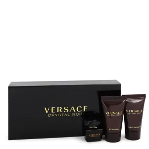 Crystal Noir by Versace Gift Set -- .17 oz Mini EDT   .8 oz Shower Gel   .8 oz Body Lotion for Women