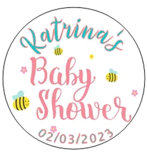 Cute Personalised Baby Shower Badge