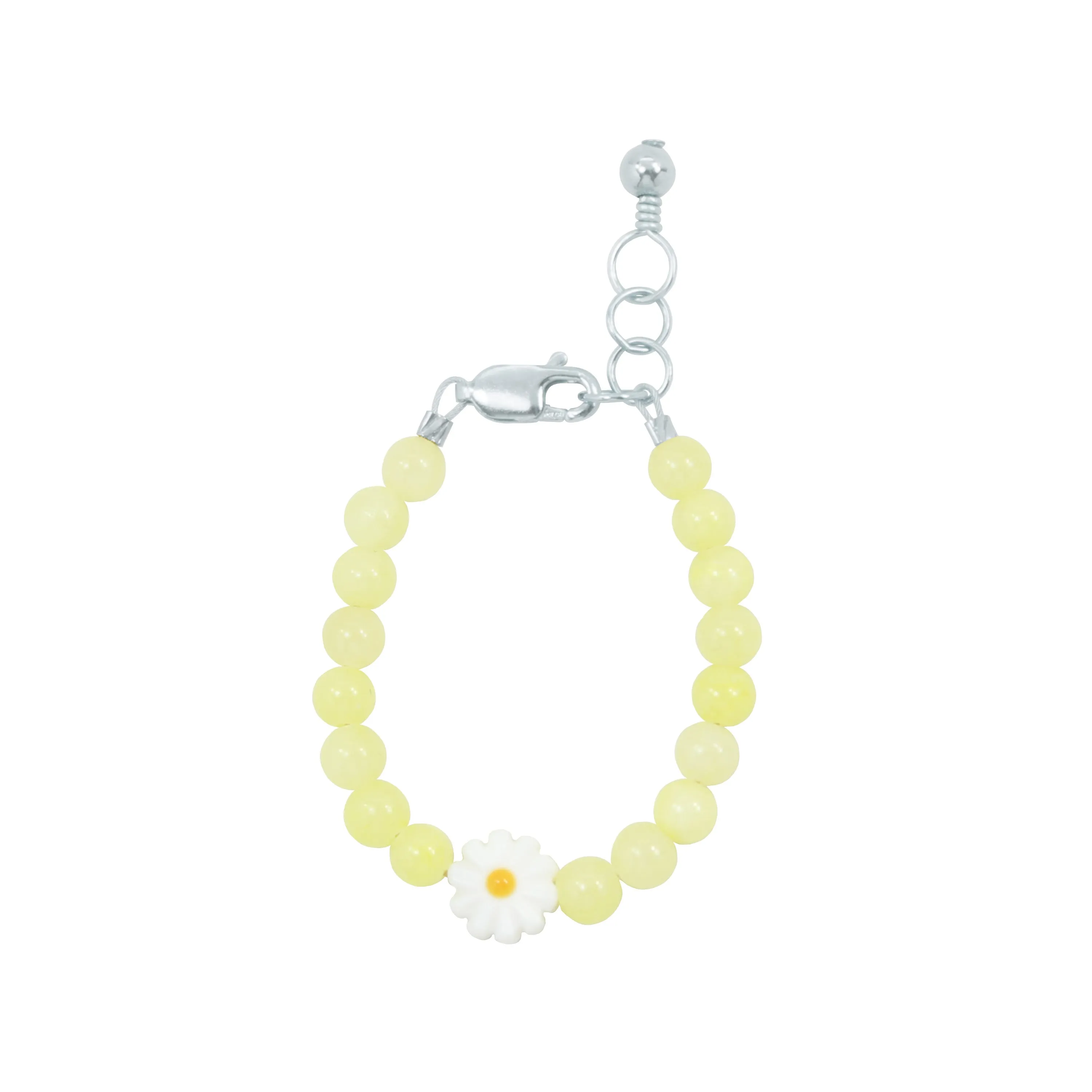 Daisy Baby Bracelet (Daffodil 4MM Beads)
