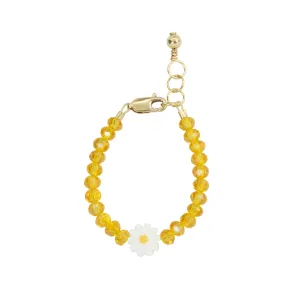 Daisy Baby Bracelet (Goldenrod 4MM Beads)