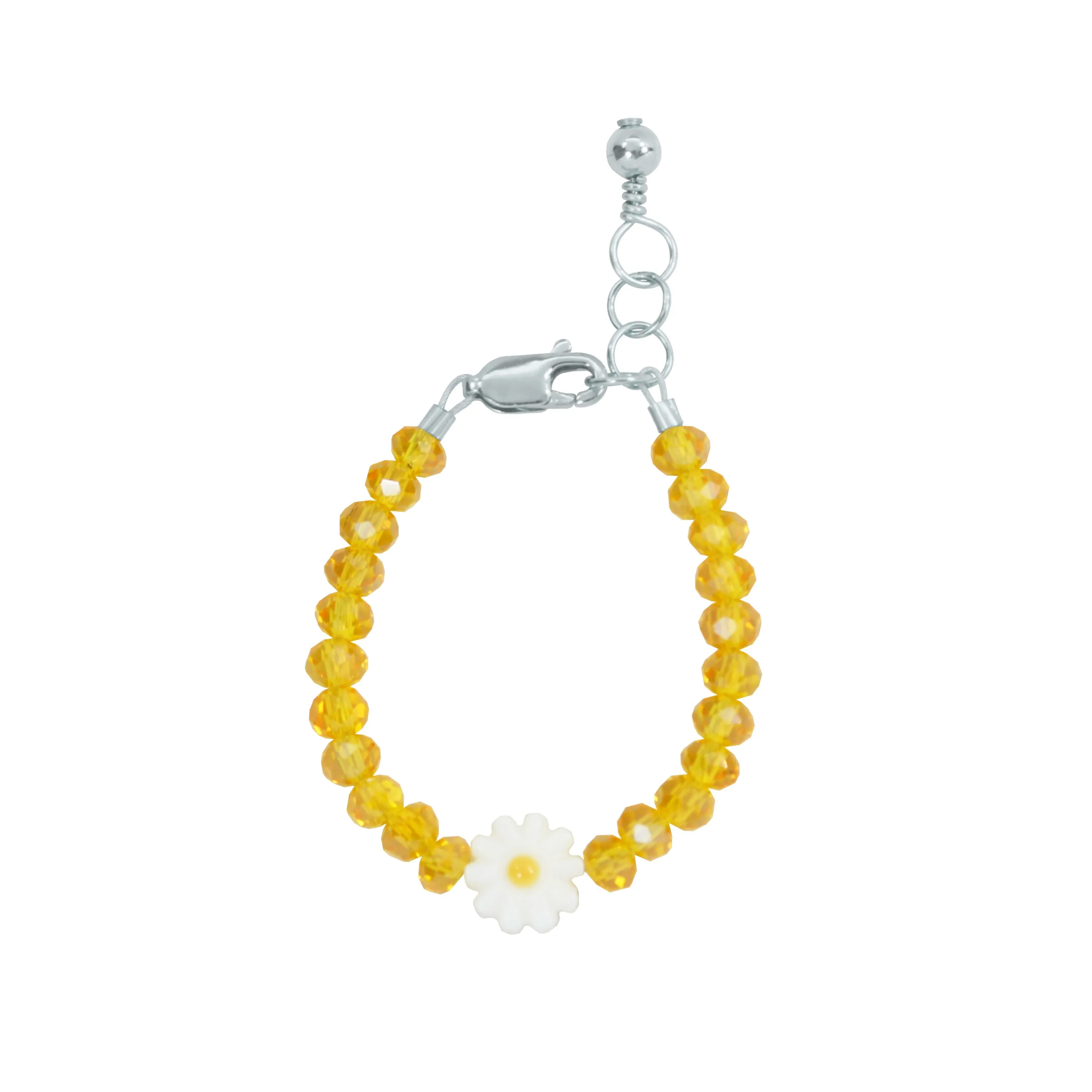 Daisy Baby Bracelet (Goldenrod 4MM Beads)