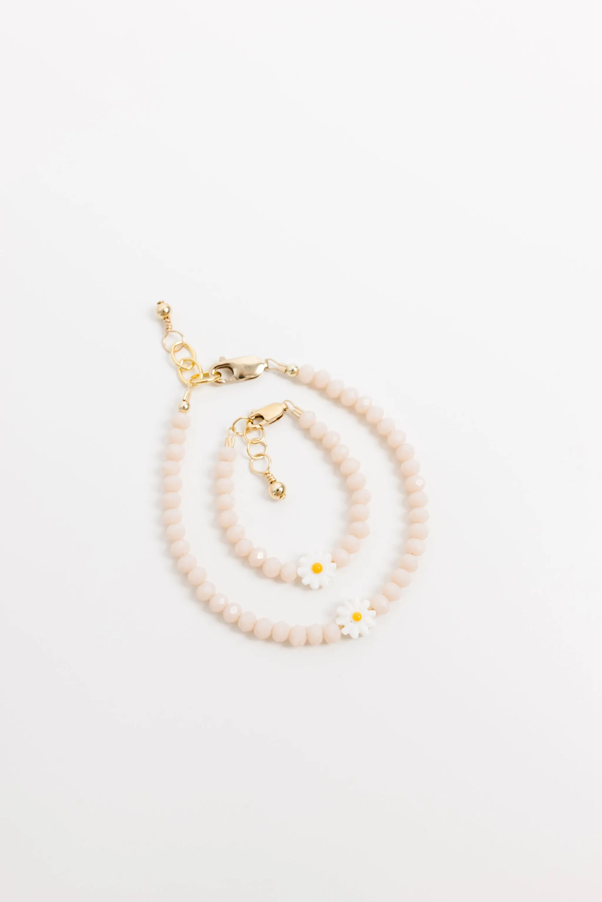 Daisy Baby Bracelet (Seashell 4MM Beads)