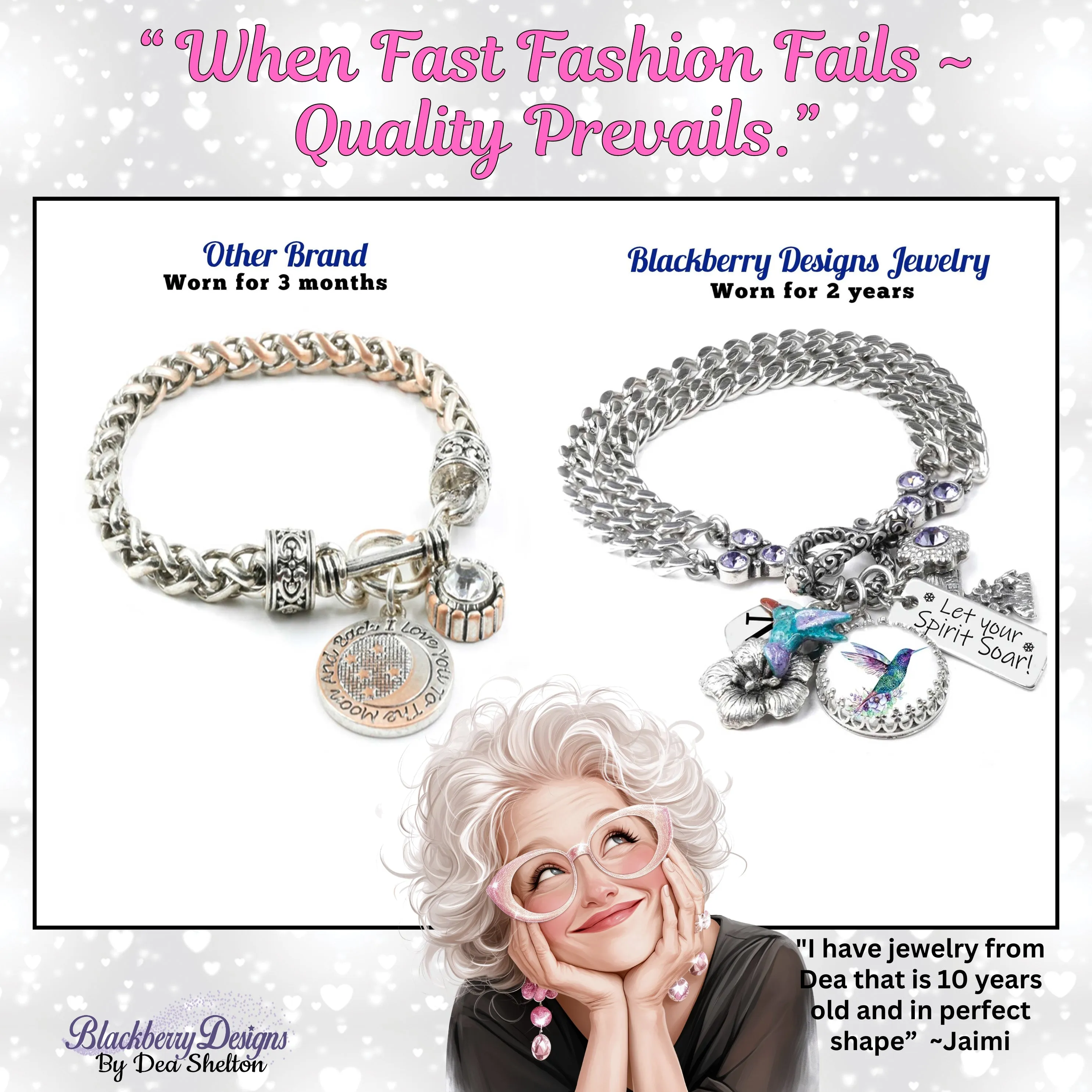 Daisy Charm Bracelet with Real Pearls