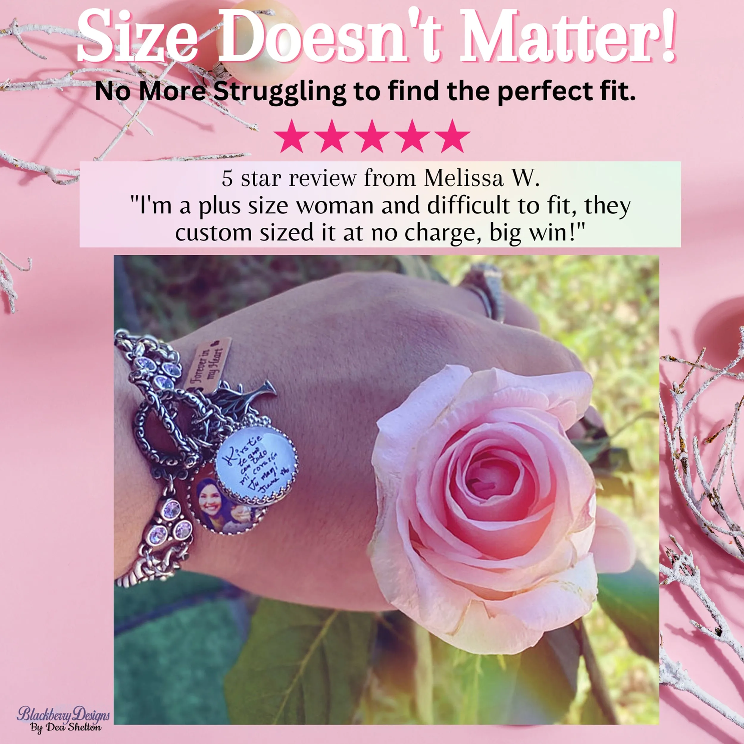 Daisy Charm Bracelet with Real Pearls