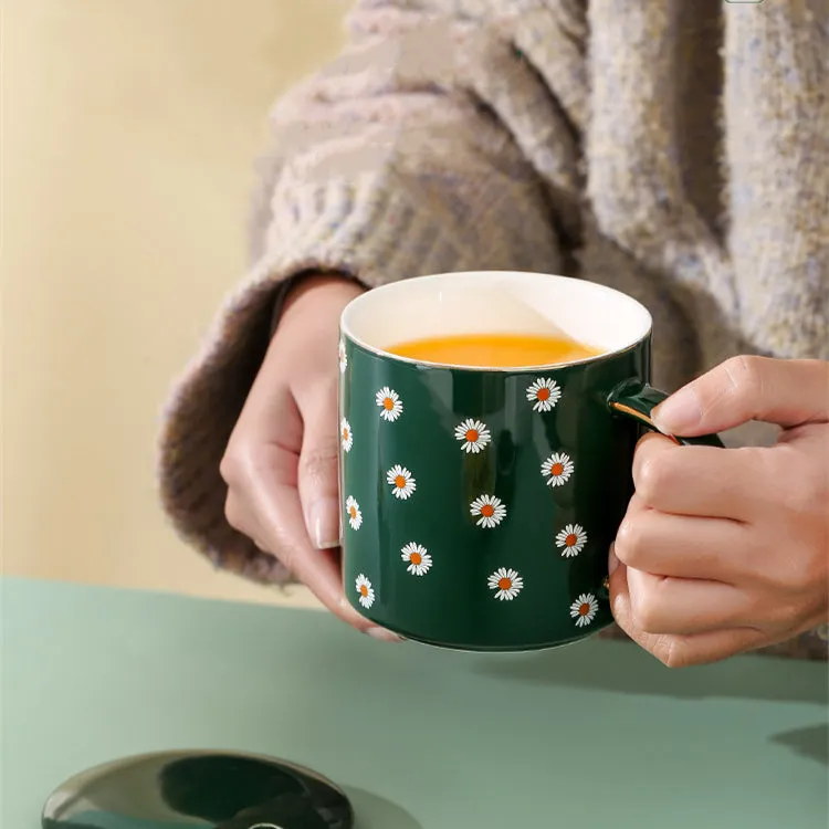 Daisy Mug - Lid and Spoon- 13 fl oz