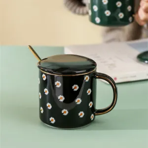 Daisy Mug - Lid and Spoon- 13 fl oz