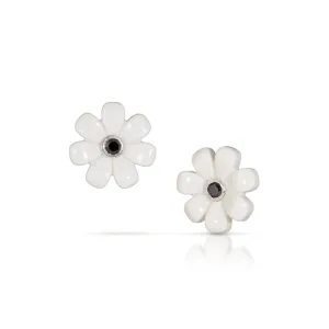 Daisy with Black Diamond Earrings