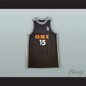 Dirk Nowitzki 15 Germany National Team Black Basketball Jersey