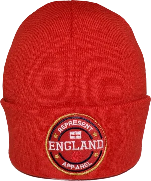 England Toque Benchmark Rib Knit Red